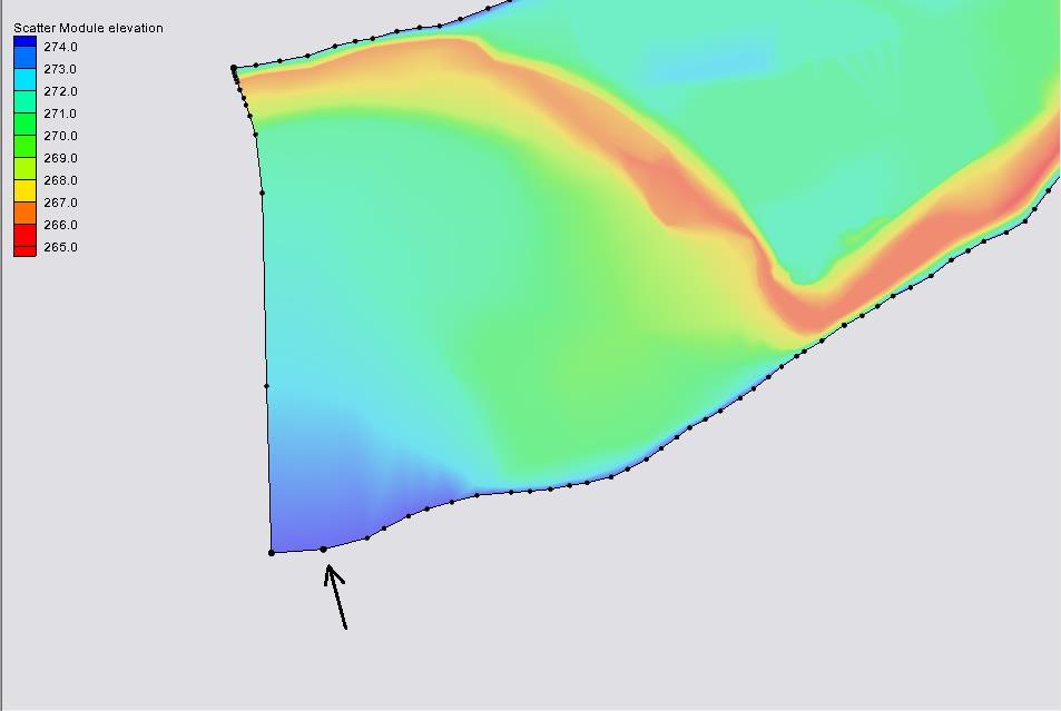 12. Right-click and choose Convert to Vertex. Figure 6 Vertices converted to nodes 13. With the Cimmaron River coverage active, highlight the arcs using the Select Feature Arcs tool.