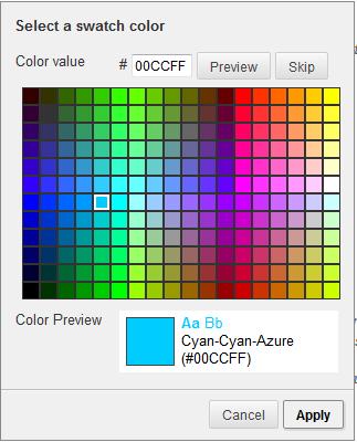 . In the Swatch Color box, click a color. Click Apply to save it Set color codes by Grade Range Grade Ranges can be defined by Less Than, More Than, or between criteria.