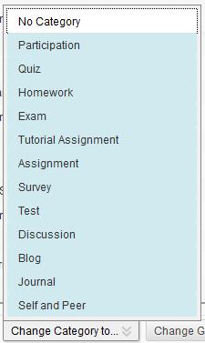Other times the column will not have a category associated with the column. The instructor may change categories of several columns at once.