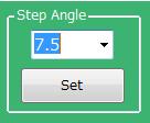 4 Set the step angle for the motor 2 After connecting the Arduino, the GUI will automatically navigate to the