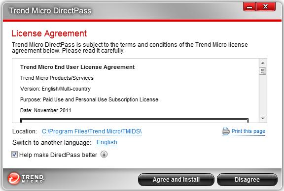 Figure 7. License Agreement 9. The default language is English. Click the link to switch to another language. 10.