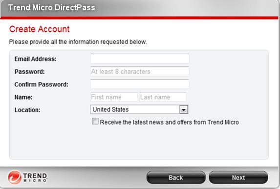 14. If you don t have a Trend Micro Account, click the hotlink Don t have a Trend Micro Account?
