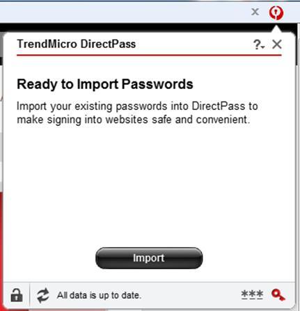 allowing you to import the passwords into DirectPass. Figure 21.
