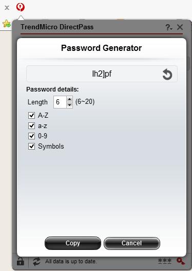 symbols in your password. 5. Click the up or down arrow to pick a length and check or uncheck the checkboxes to include or exclude that type of character. 6.