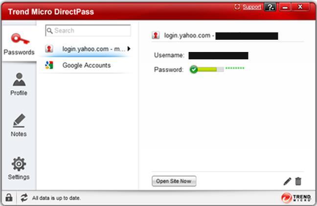 DirectPass Master Password Dialog 4. Type your Master Password into the field provided and click Unlock.