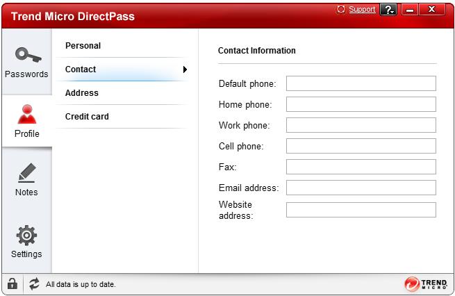 The Contact screen appears. Figure 44. Contact Information 4.