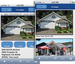 4 5 6 Select a listing to view the listing details and functions. 6 8 7 Click a listing function.