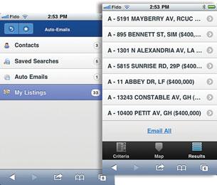 Note: see #7, under, Search in the Matrix Mobile section, to add a listing to a cart.
