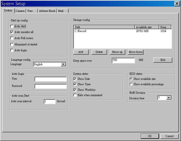 1.5 System setup: Click system setup button and select System Setup to
