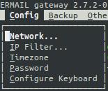 6.2 Config menu 6 VIRTUAL APPLIANCE CONFIGURATION Figure 4: Virtual Appliance config menu 6.2.1 Network The network configuration can be used to configure a network interface (see Figure 5).
