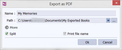 9.3. Exporting in PDF Format After the project is saved, the next step is exporting the project by clicking on Save option. Exporting Photobook 'Save' option You get different options here.
