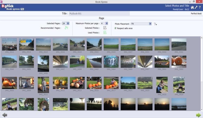 There are other tools in the 'Select Photos' window that helps you to manage the photos(for details, refer section Manage the Photos) Select Photos and