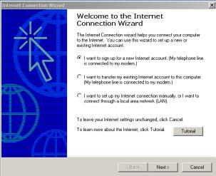 10. If your web browser is not configured, Internet Connection Wizard