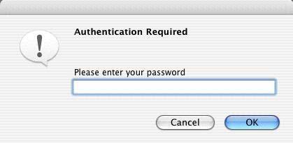 3. Enter the system administrator (root) password and click OK. 4.