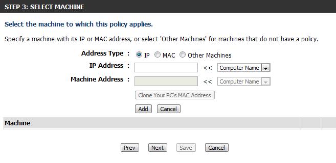 Machine Address - Enter the PC MAC address or click on Clone Your PCs MAC Address.