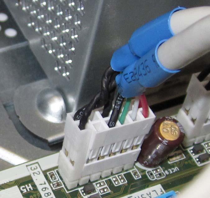 When installing the assembly, note that the cable closest to the front of the computer has two separate connectors that