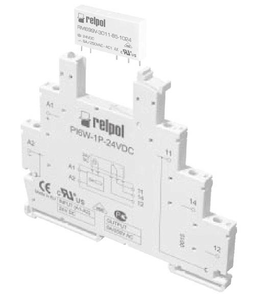 eneral Purpose Relays PIR6W Interface Relays Interface Terminal Block Relays (1 Form C) - 1 Pole ➊ PIR6W Specifications Input Voltage Catalog Number Price Each Pkg Qty 12VDC PIR6W-1P-12VDC 16.