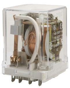 eneral Purpose Relay RUC Plug-in power relays Plug-in Relays 2 Pole (Form C) - Square Base Blade Type ➊ RUC Relay Description 15A DPDT 2 Pole (2 Form C) AgCdO Contacts Features: Built-in LED Bi-polar
