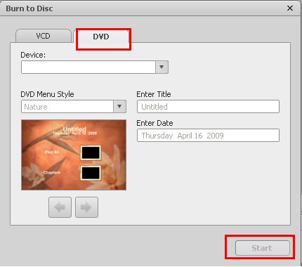 2.2.4 Select VCD or DVD and click