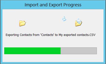 Step 8: Choose Finish to start exporting your contacts immediately.