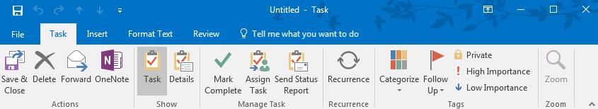 New Tasks Task Tab Assign a Task to Someone Step 1: Create a new task or open an existing task. Step 2: On the Task tab, in the Manage Task group, click Assign Task.