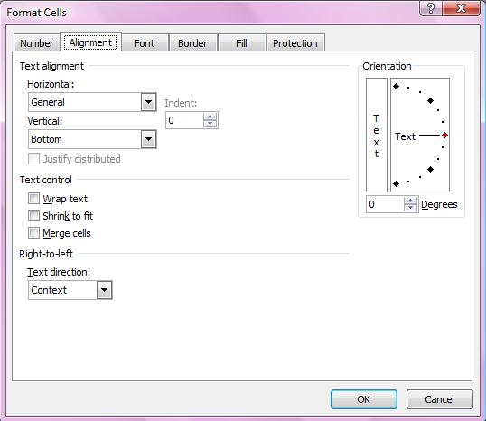 Formatting Cells (cont) There are six tabs in the Format Cells dialog box: Number, Alignment, Font, Border, Patterns, and Protection. 1.