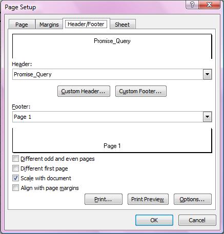 Header/Footer Tab: In Microsoft Excel, headers and footers are lines of text that print at the top (header) and