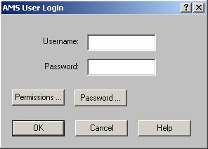 Figure 3-2. Login to the AMS System In the AMS User Login window, enter the correct Username and Password.