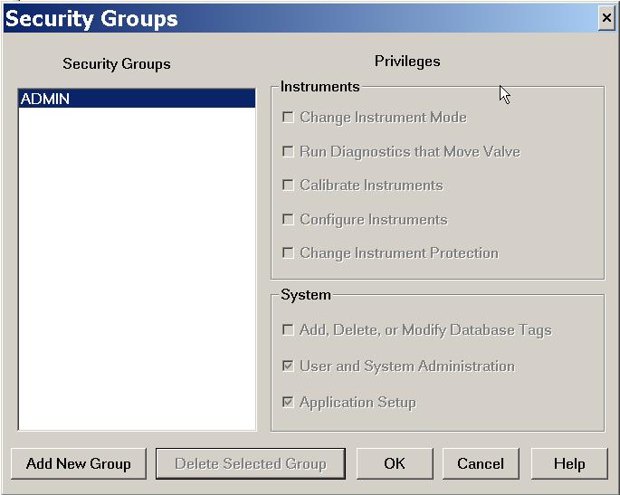 Figure 1-5. Adding a New Security Group Click the Add New Group button. Figure 1-6.