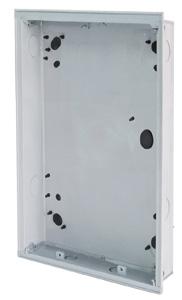 41024F Flush-mounted box, 4-module, size 1/4 1/12 Flush mounted box, size 1/5 Anodized aluminum flush mounting box. Fitted with knockout holes for cabling.
