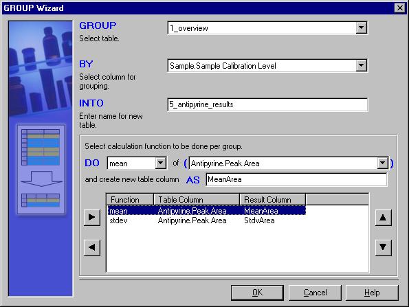 Using the Custom Calculator 3 Custom Calculator Script Editor In the BY combo box the user specifies the identifier of the group. E.g. grouping by Sample calibration level allows to combine samples and calibration in separate groups.