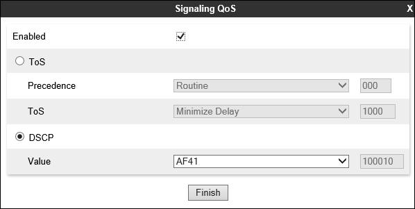 Step 6 - Highlight the att sig rule, select the Signaling QoS tab and repeat Steps 4 