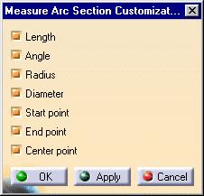 Page 157 Customizing Your Measure You can, at any time, customize the display of the results in both the geometry area and the dialog box. To do so, click Customize.