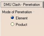 Page 286 DMU Clash - Penetration This task explains how to customize the penetration mode setting of the Clash command. The penetration mode defines how penetration depth is computed.