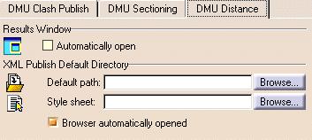 Page 293 DMU Distance This task explains how to customize results window and publish settings of the Distance and Band Analysis command. 1.