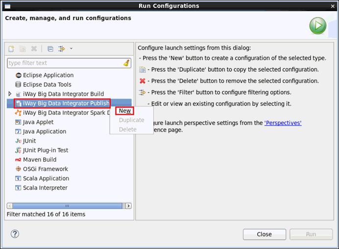 The Run Configurations dialog opens, as shown in the following image. 12.