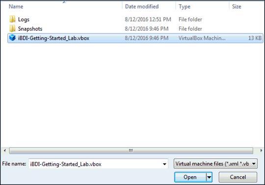 1. iway Big Data Integrator Getting Started Lab The Select a virtual machine file dialog opens, as shown in the following image. 3.