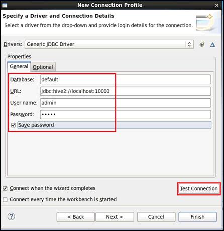 1. iway Big Data Integrator Getting Started Lab The Specify a Driver and Connection Details pane opens, as shown in the following image. 13.