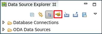 In the Data Source Explorer tab, right-click Database Connections and select New from the context menu,