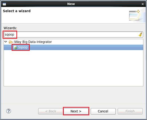 Creating and Running a Sqoop Configuration The New dialog opens, as shown in the following image. 2.
