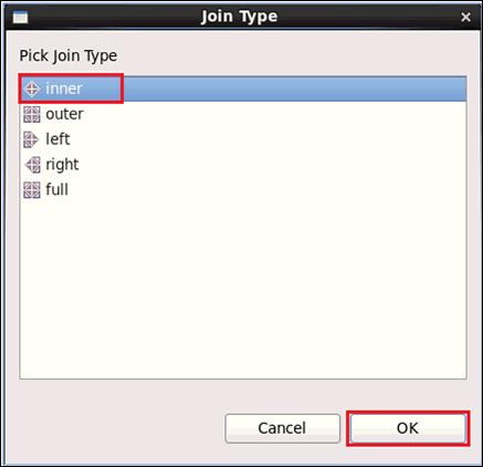 1. iway Big Data Integrator Getting Started Lab The Join Type dialog opens, as shown in the following