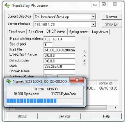 4. Web Management in DS-100 Step4: Click Apply of Firmware Upgrade in DS-100 s web interface.