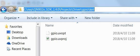 To study how to use the peripheral functions, open the dedicated peripheral driver files, typically located in C:\NXP\QN902x_SDK_x.x.x\Projects\Driver.