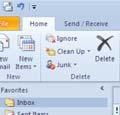 Outlook 2010 Mail Home Tab