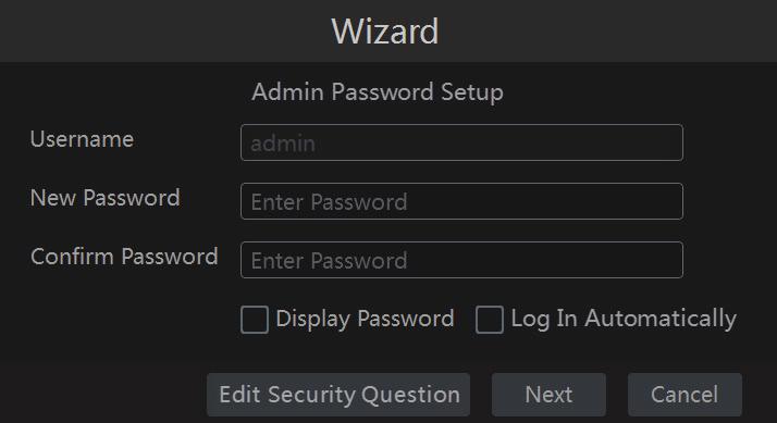 Click Wizard Setup to start wizard. The setting steps are as follows. System Login.