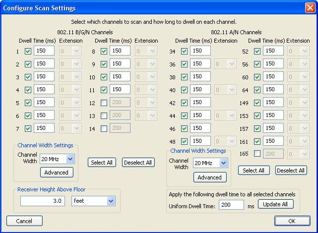Step 6: Select the desired WLAN adapter to perform the site survey.