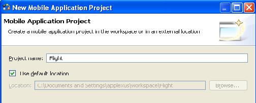 Demo Application Creating the Mobile Application Project. Start Sybase Unwired Workspace and select New then Mobile Application Project in the File menu to create a new project.