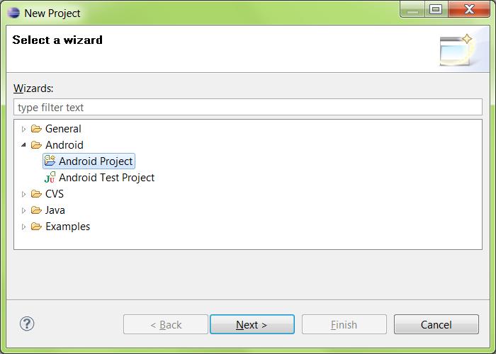 43 Hello Android example File >New > Project > Android