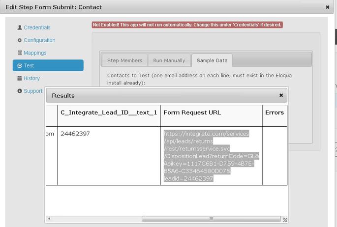 Step 3 (Continued). Test the Connection Once the test is completed, a Results modal will display (shown below).