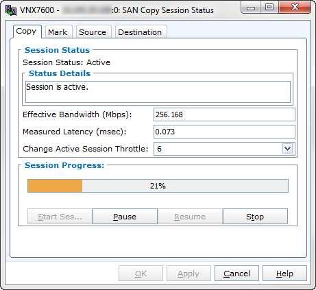 Lastly the Session Progress is displayed and you have to option to Pause, Resume, and Stop the session.